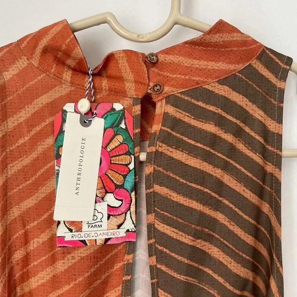 NWT ANTHROPOLOGIE Farm Rio halter maxi dress Size M - Picture 5 of 10